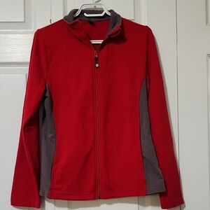 Roots Women's Vibrant Red and Charcoal Jacket